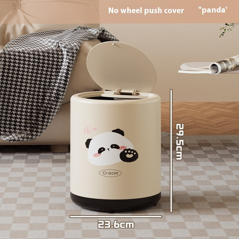 Portable Household Trash Can with Lid – Convenient and Versatile Waste Bin