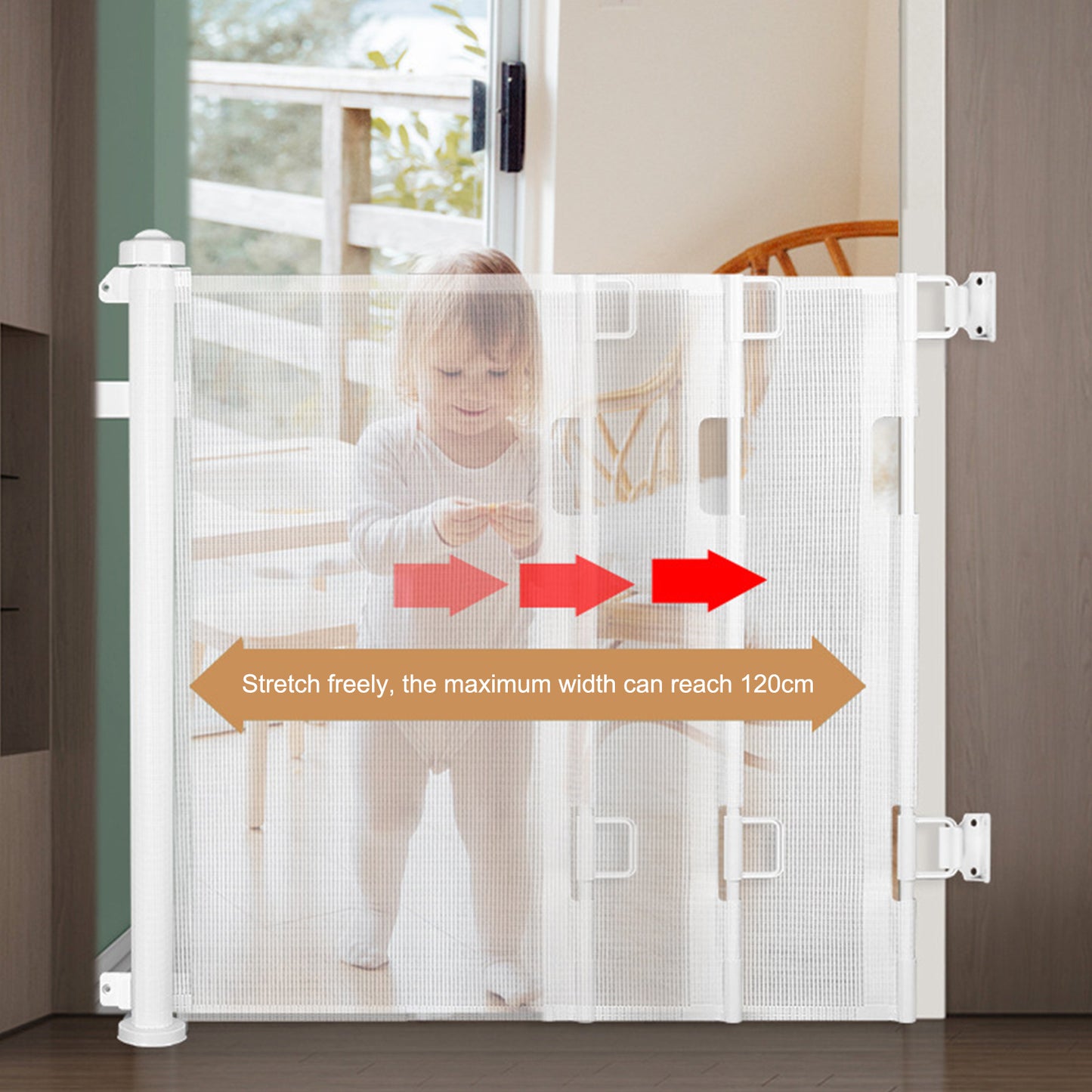 Household Children's Folding Retractable Door Railing
