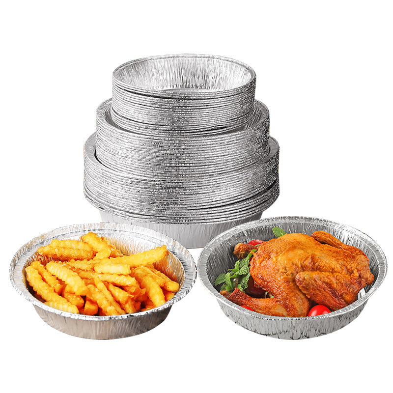 Air Fryer Aluminum Foil Trays – Round Disposable Deep Plates