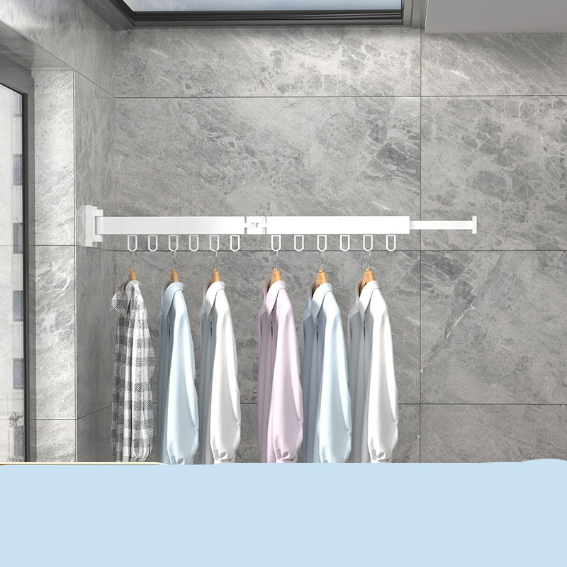 Balcony Wall-mounted Folding Clothes Hanger Indoor Invisible Telescopic Clothes Rail Drying Rack Quilt Fantastic