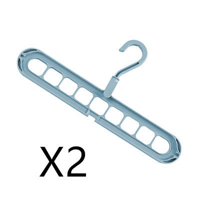 9-Hole Multi-Function Folding Clothes Hanger – Space-Saving Organizer
