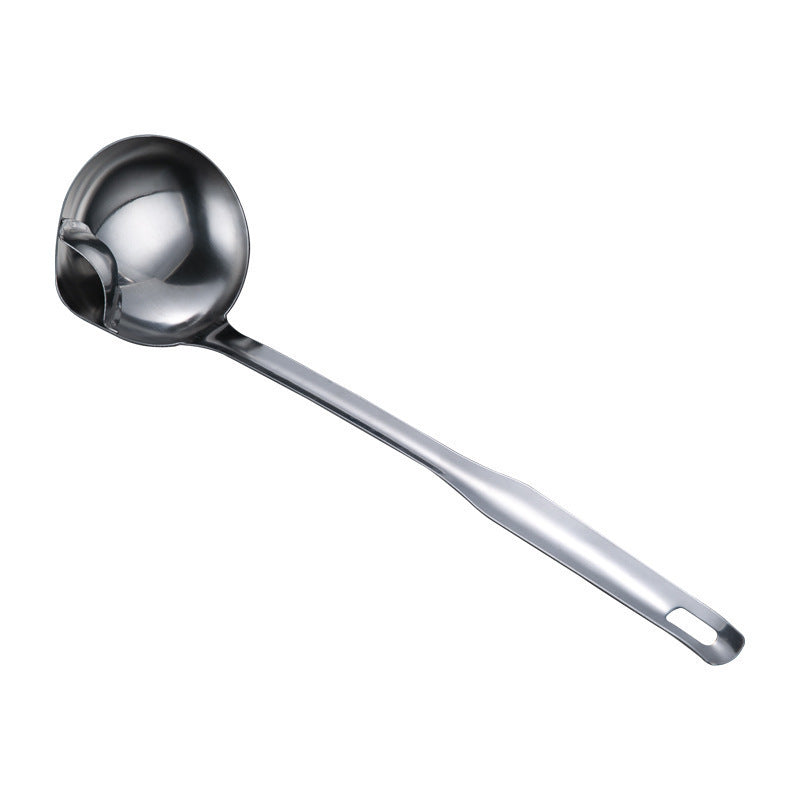Stainless Steel Grease Strainer Ladle – Long Handle Oil Filter for Household Use