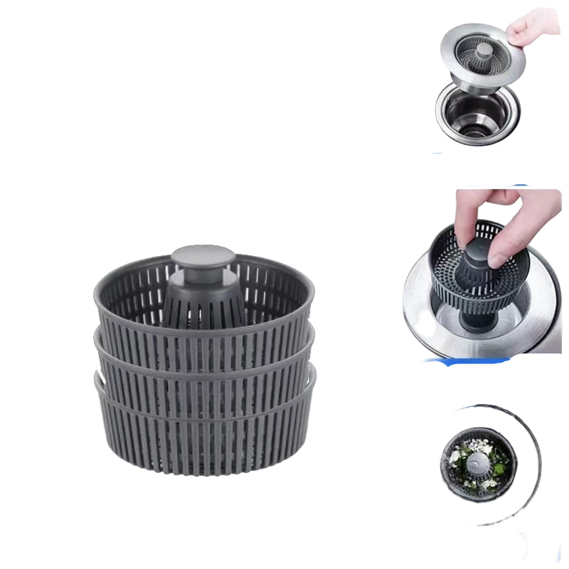 Sink bounce filter special basket with packaging and usage instructions on a white background