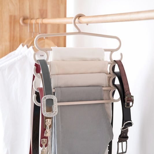 Stainless Steel Multi-Layer Pants & Clothing Hanger – Space-Saving Closet Organizer
