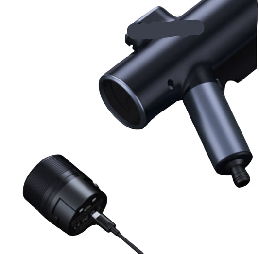 Portable Electric Car Wash Water Gun Set – USB Type-C Charging, Black