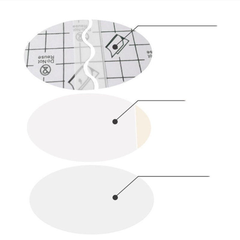 Diagram of a broken white plate with grid pattern and visible cracks on a white background