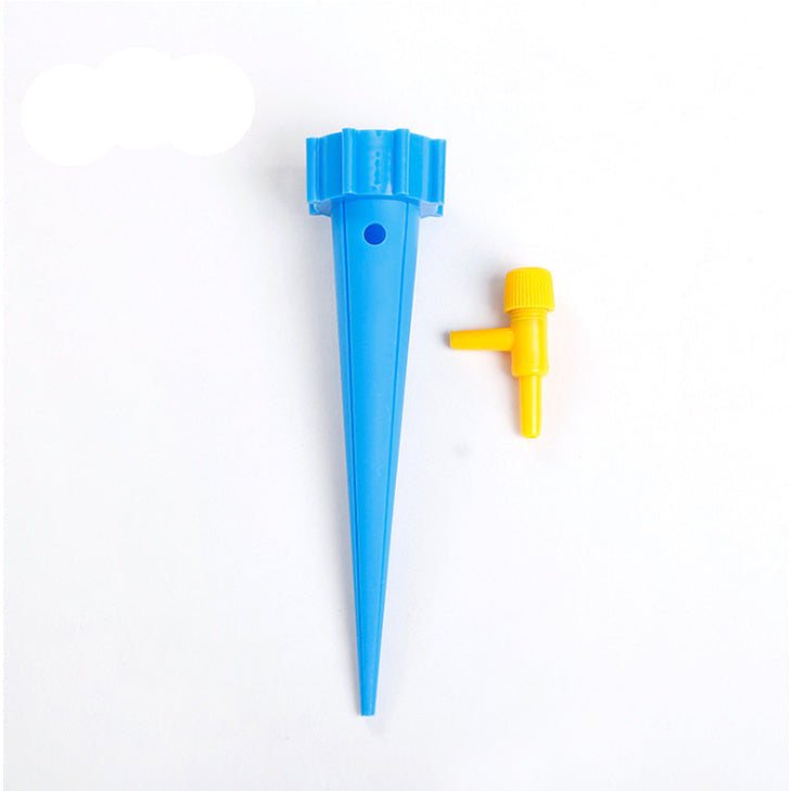 Blue and yellow plastic plant markers on a white background with '24PCS' text.
