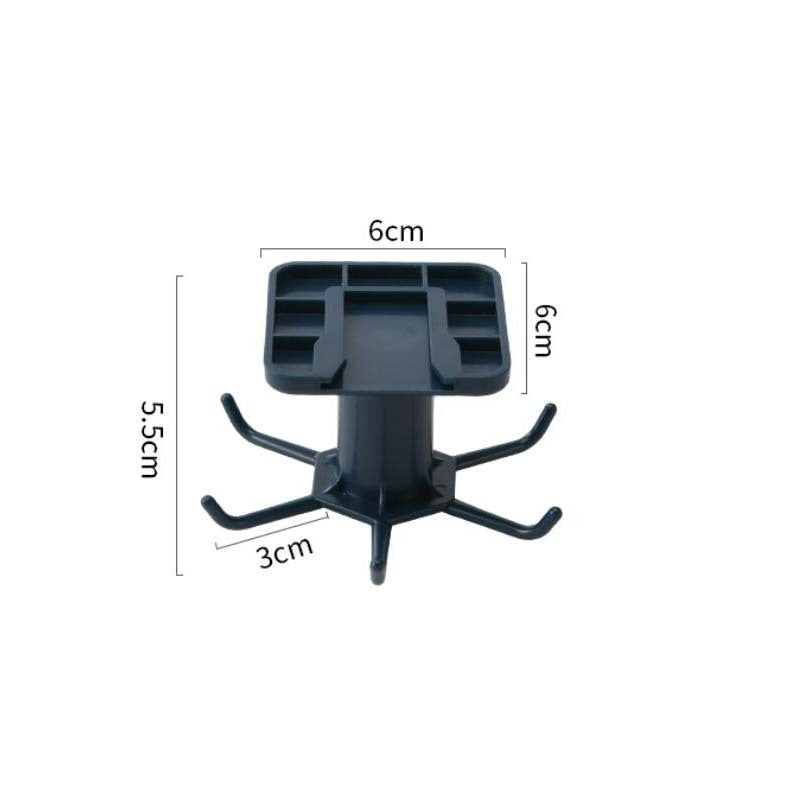 360-Degree Rotating Kitchen Storage Rack – Multi-Row Hook Organizer