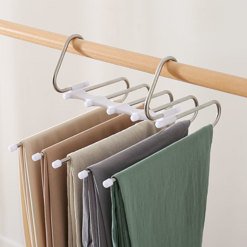 Telescopic Folding Pants Hanger Household Magic Pants Trousers Hanger Wardrobe Storage
