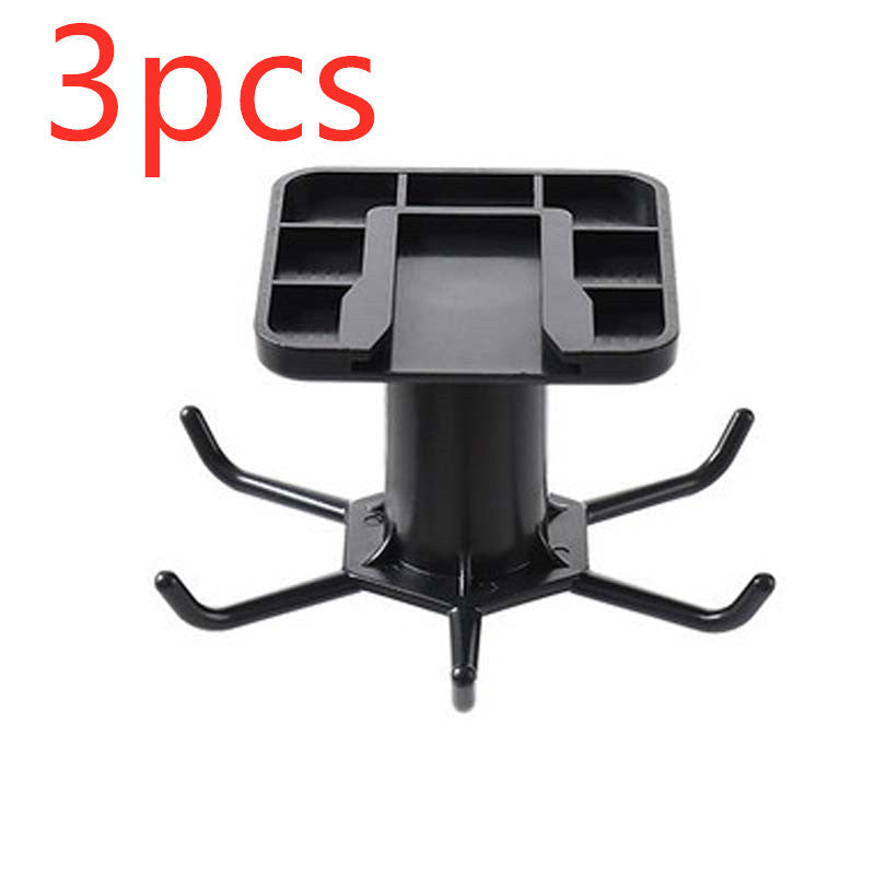 360-Degree Rotating Kitchen Storage Rack – Multi-Row Hook Organizer