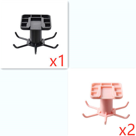 360-Degree Rotating Kitchen Storage Rack – Multi-Row Hook Organizer