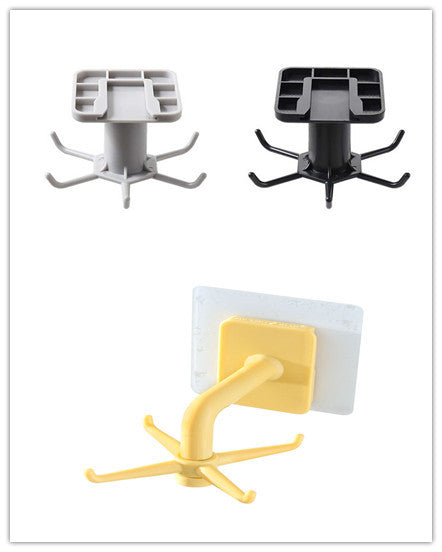 360-Degree Rotating Kitchen Storage Rack – Multi-Row Hook Organizer