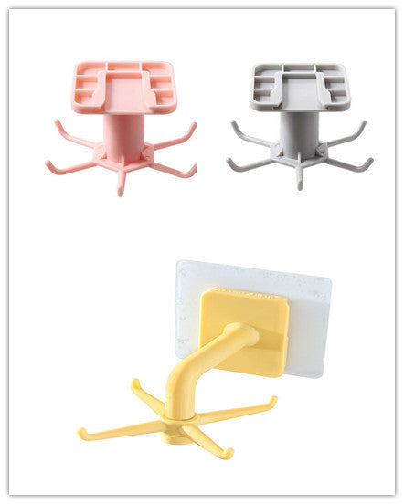 360-Degree Rotating Kitchen Storage Rack – Multi-Row Hook Organizer
