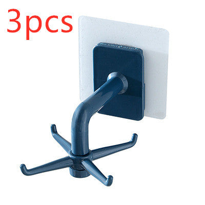 360-Degree Rotating Kitchen Storage Rack – Multi-Row Hook Organizer
