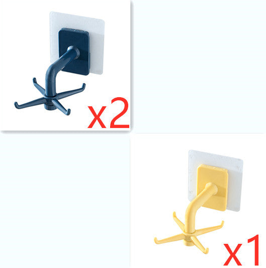 360-Degree Rotating Kitchen Storage Rack – Multi-Row Hook Organizer