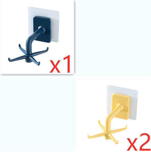 360-Degree Rotating Kitchen Storage Rack – Multi-Row Hook Organizer