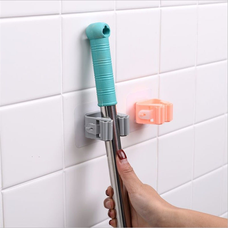 Powerful Non-Marking Mop Holder – Modern Single Hook Viscose Stand