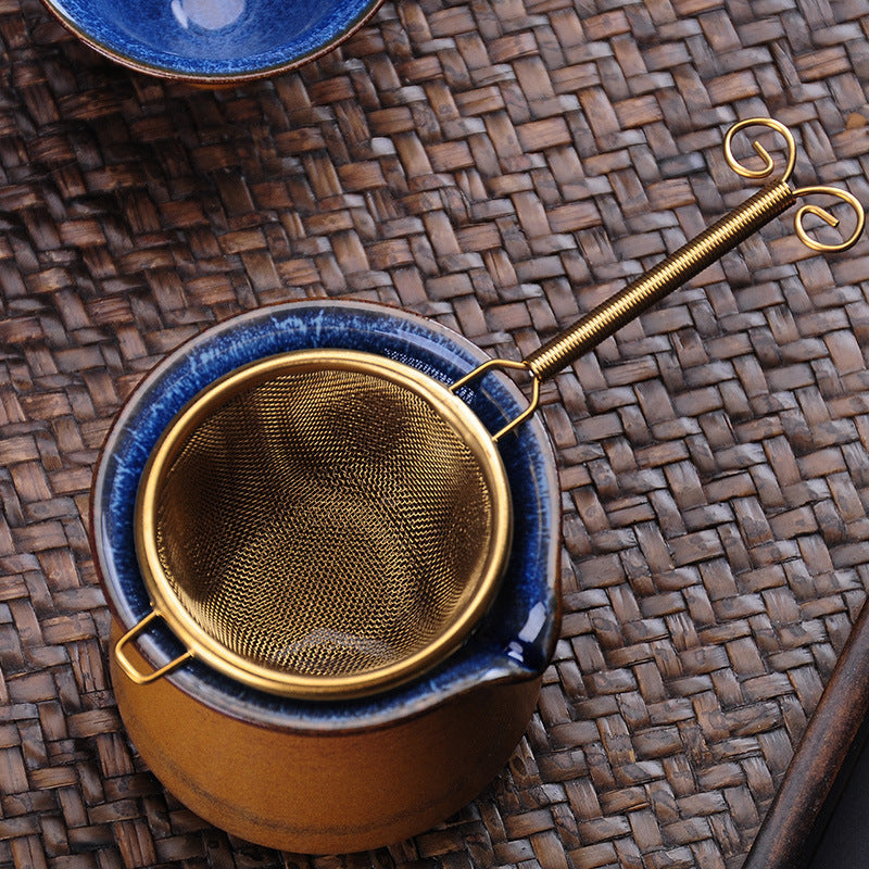Double Stainless Steel Tea Drain Strainer – Compact and Durable Tea Filter