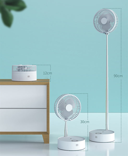 USB charging outdoor retractable folding head fan