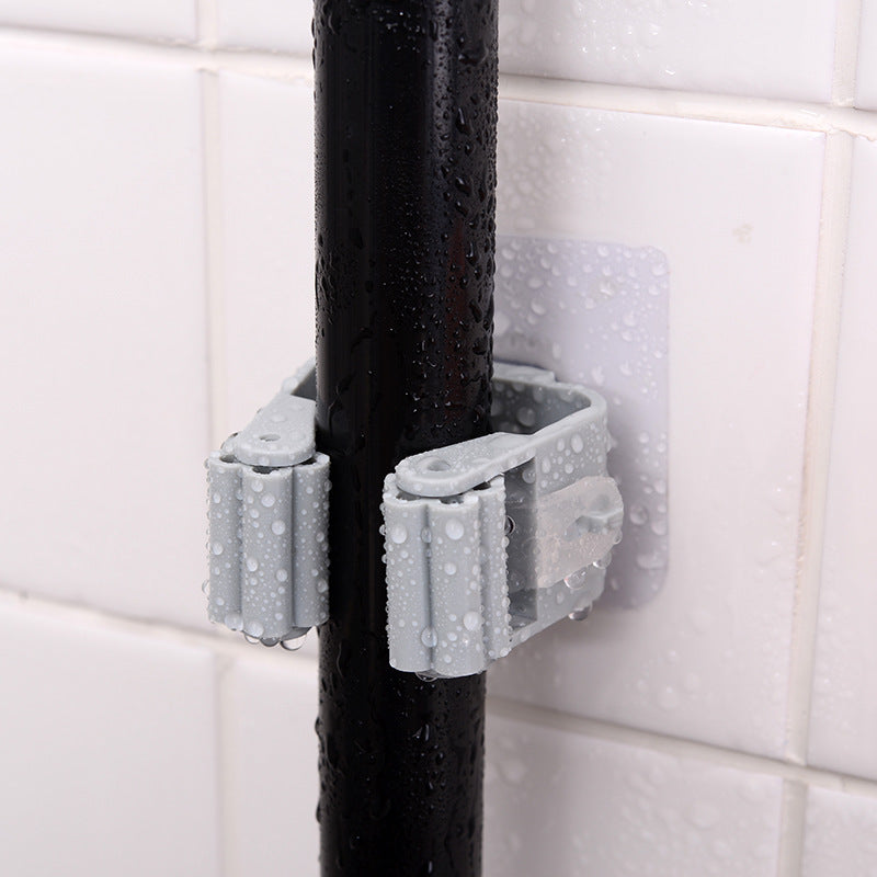 Nail-Free Mop Holder – Flexible Broom Hook and Card Holder Buckle