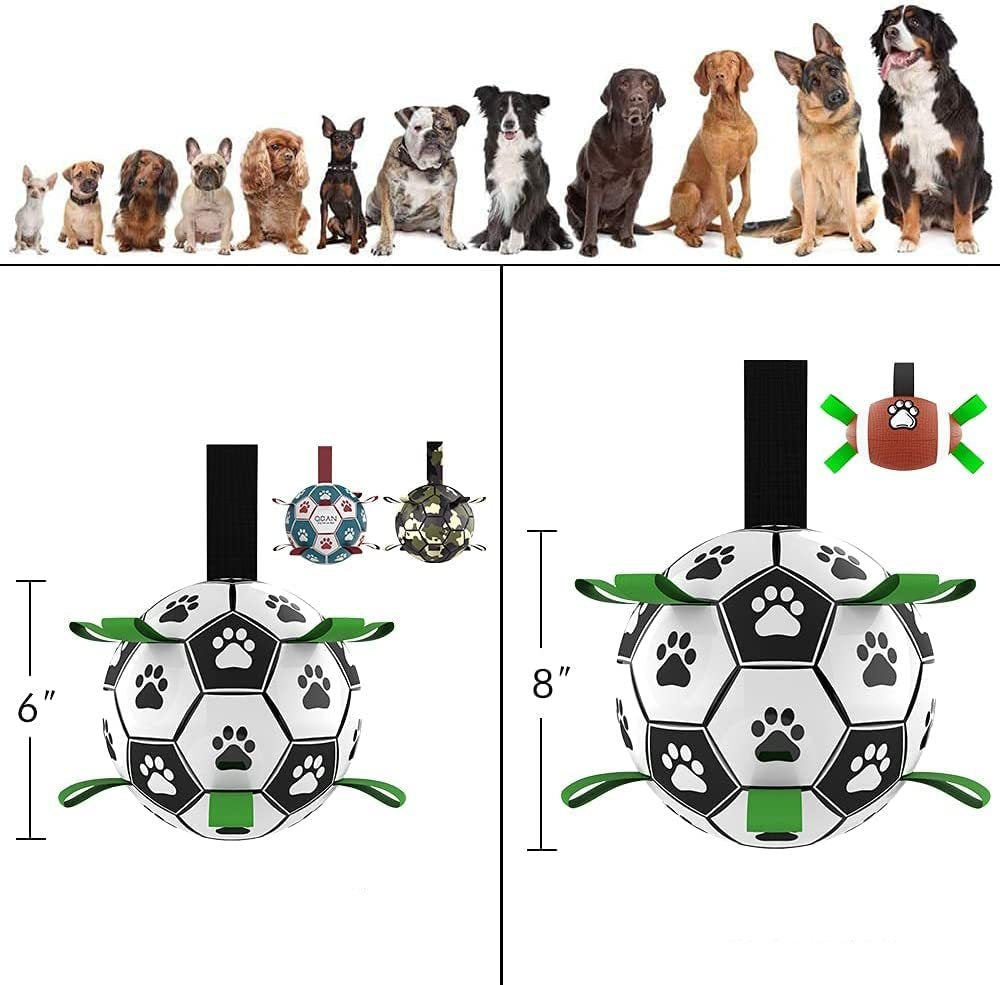 Interactive Dog Football Toy – Inflated Training Soccer Ball for Pets