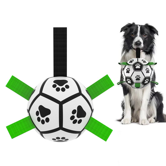 Interactive Dog Football Toy – Inflated Training Soccer Ball for Pets