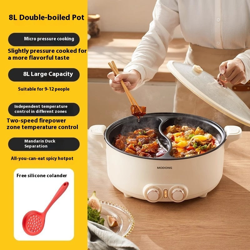 6L–8L Large Capacity Mandarin Duck Electric Chafing Dish – Multi-Functional Hot Pot