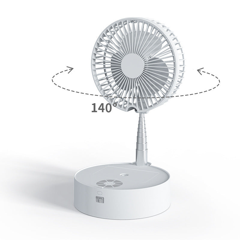 USB charging outdoor retractable folding head fan