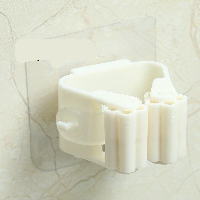 Nail-Free Mop Holder – Flexible Broom Hook and Card Holder Buckle
