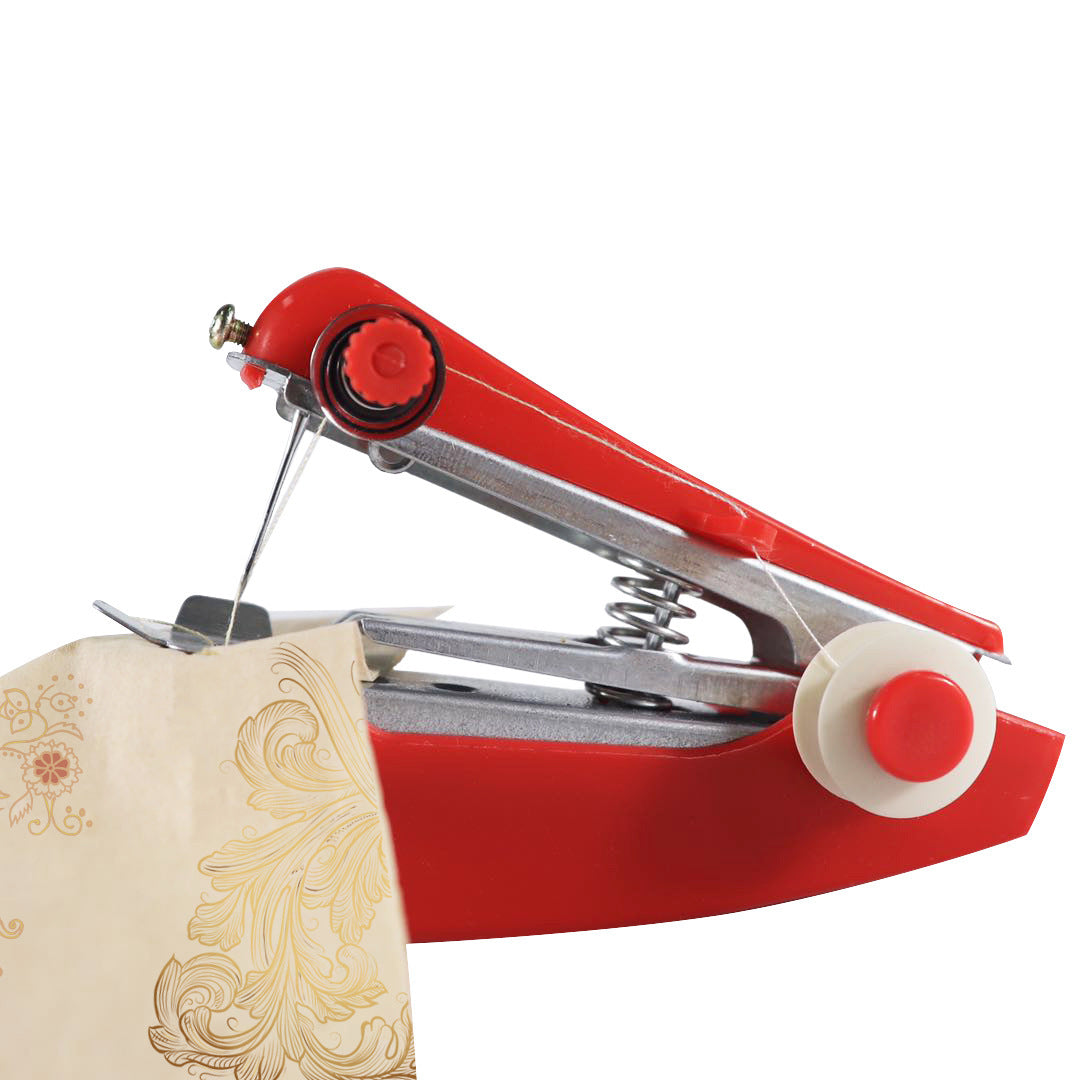 Red fabric steamer with a white background