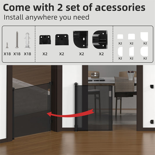 Pet Non Perforated Retractable Door Fence