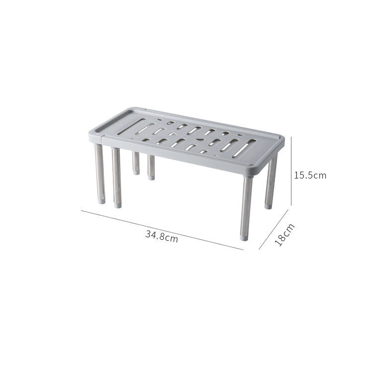 Telescopic Cabinet Layered Shelf Organizer – Retractable Kitchen & Bathroom Storage Rack