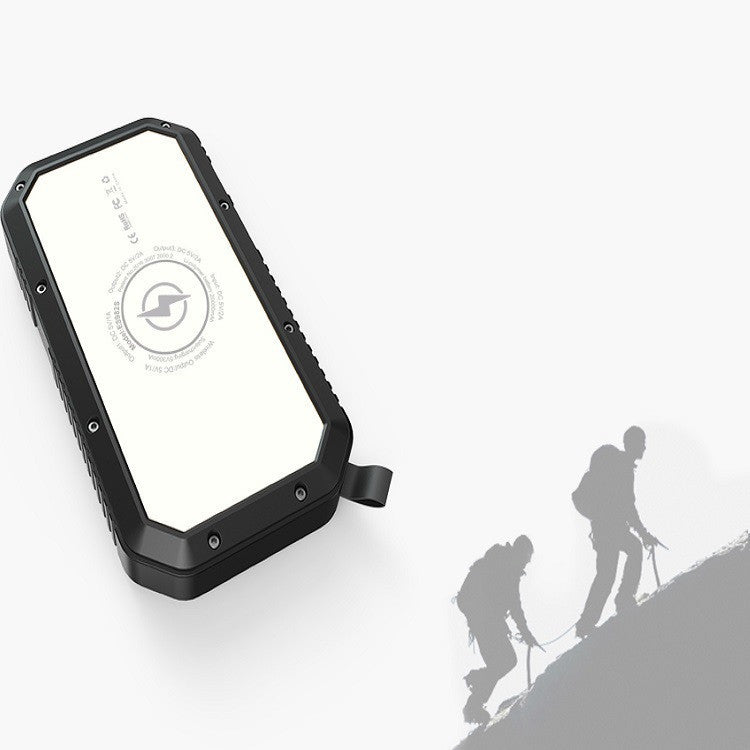 Wireless Solar Power Bank with Torch – Portable Phone Charging Accessory