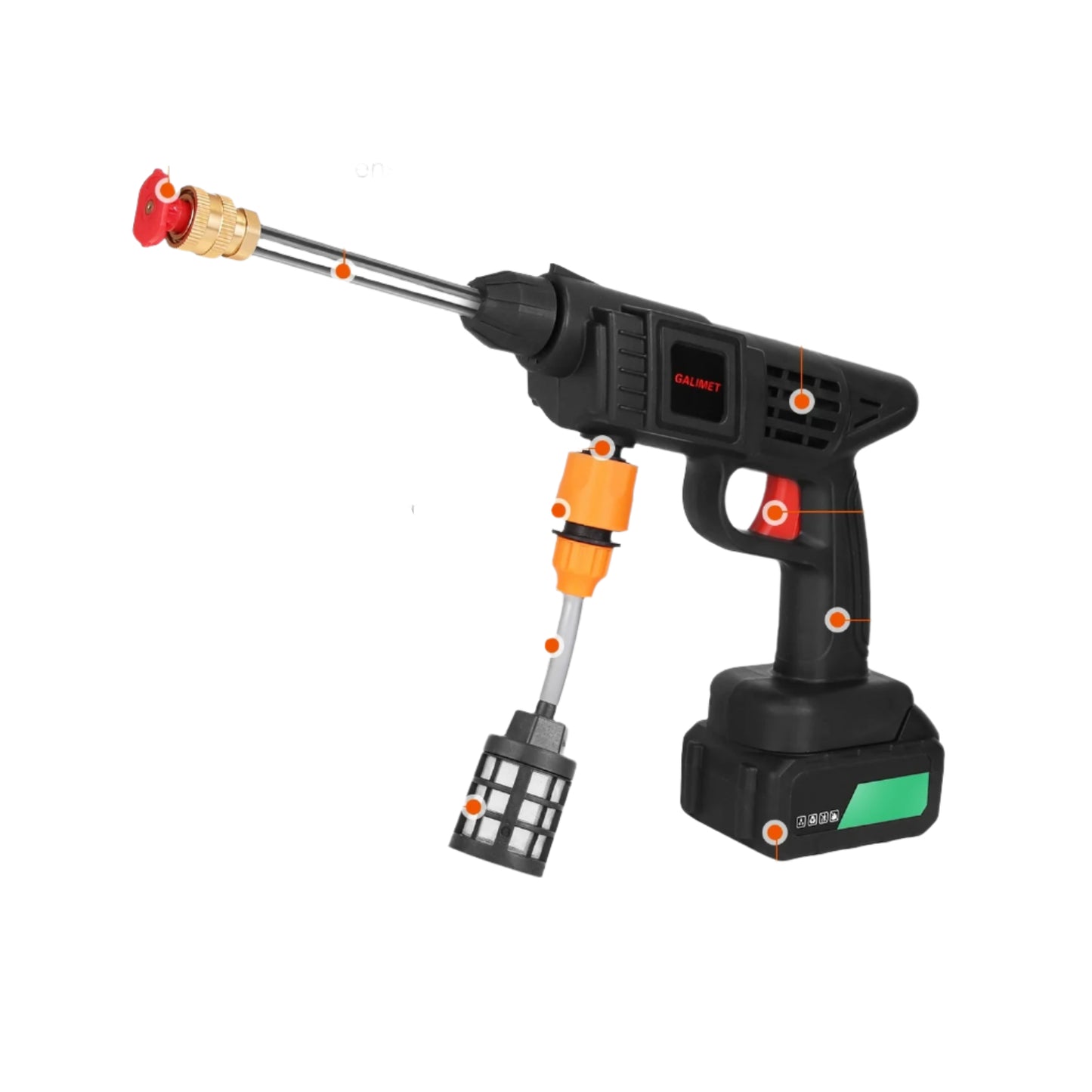 Cordless Electric Pressure Washer – High-Pressure Water Sprayer 363PSI with 48V 12000mAh Rechargeable Battery