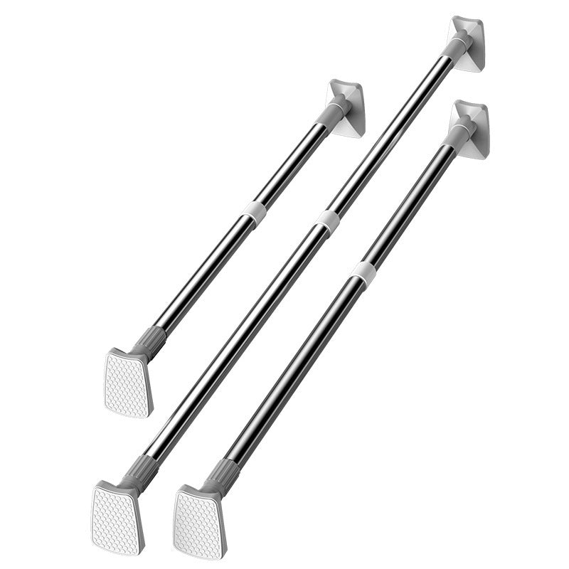 Three metal rods with textured ends on a white background