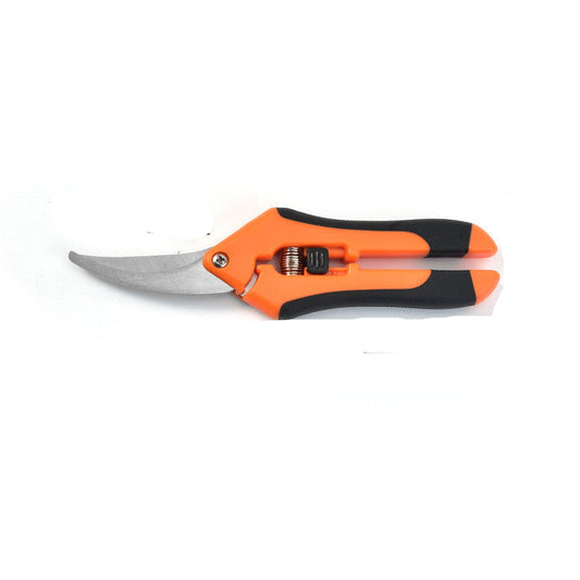 Gardening shears with measurements on a white background