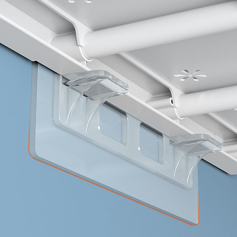Punch-Free Cabinet Shelf Support – Double Row Partition Holder with Fixed Bracket