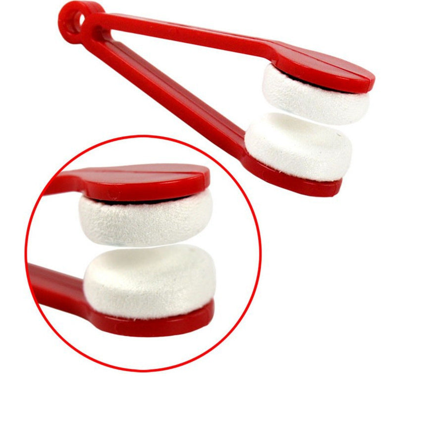 Portable Fine Fiber Glasses Lens Cleaner with Soft Brush – Multi-Color