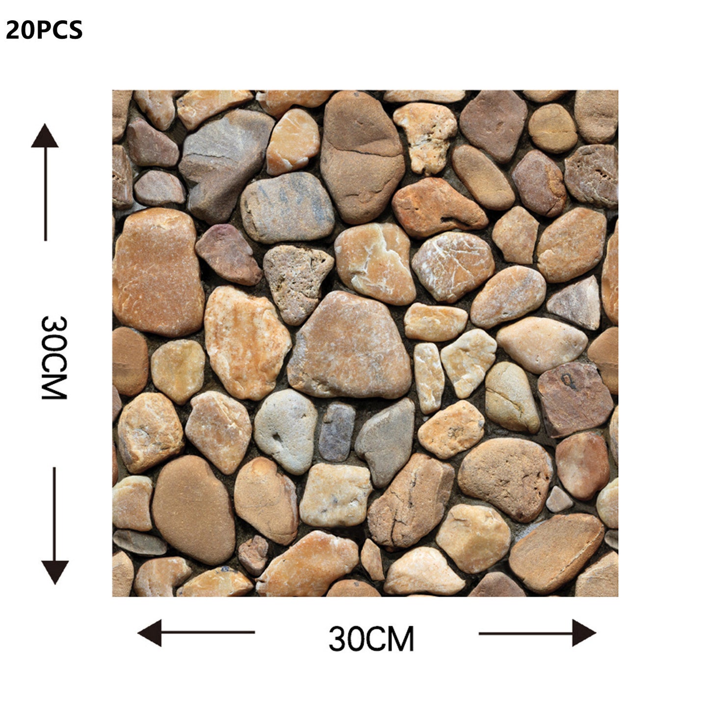 Marble Rock Crystal Tile Stickers Self-adhesive Wear-resistant Floor