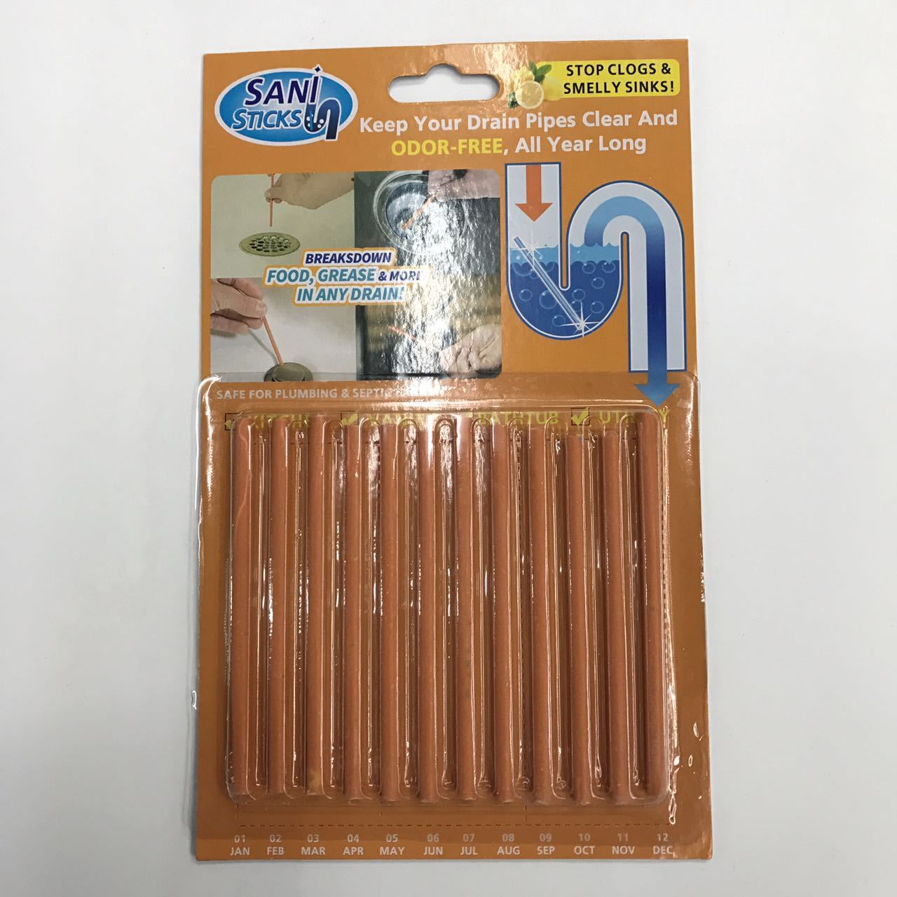 Pipeline Decontamination Sticks – Effective Drain Cleaner & Deodorizer