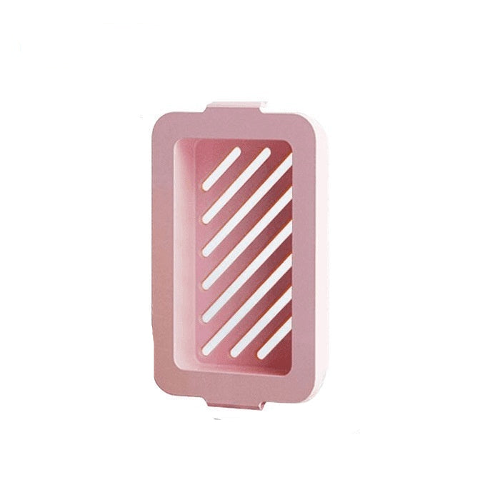 Pink silicone mold with dimensions on a white background