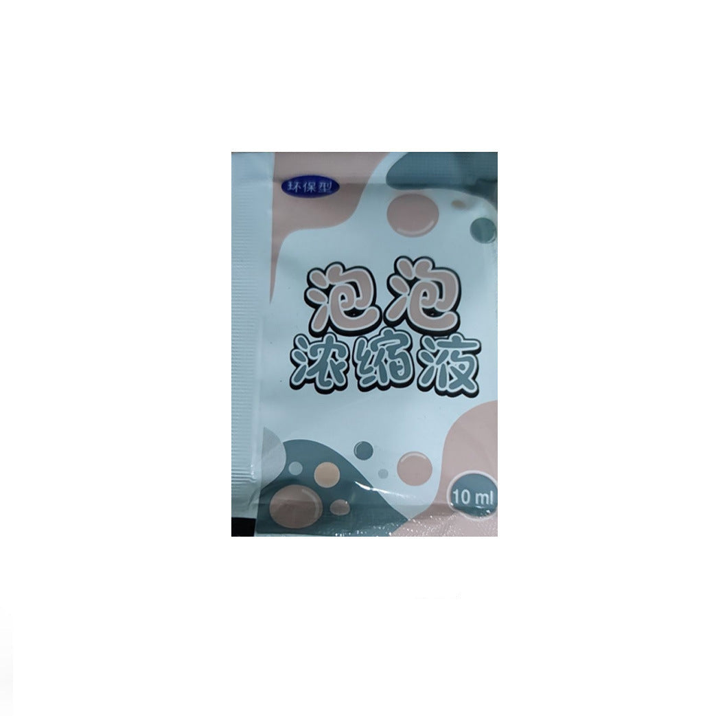 Packaging of bubble concentrate solution with Chinese text on a white background
