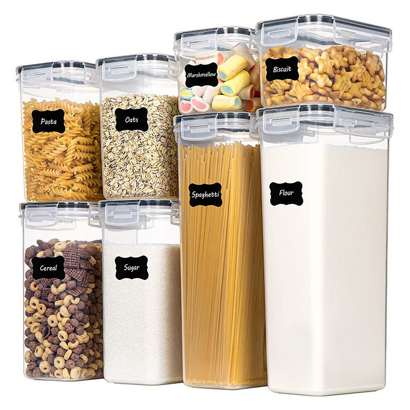 Cereals Plastic Large Storage Crisper – Square Food Containers for Kitchen Organization
