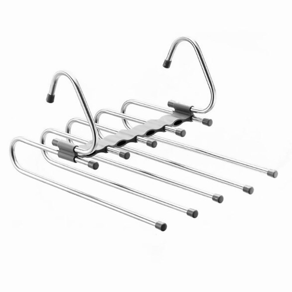 Telescopic Folding Pants Hanger Household Magic Pants Trousers Hanger Wardrobe Storage