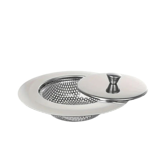 Stainless Steel Sink Deodorant Filter – Vegetable Washing Sink Pool Water Strainer with Lid