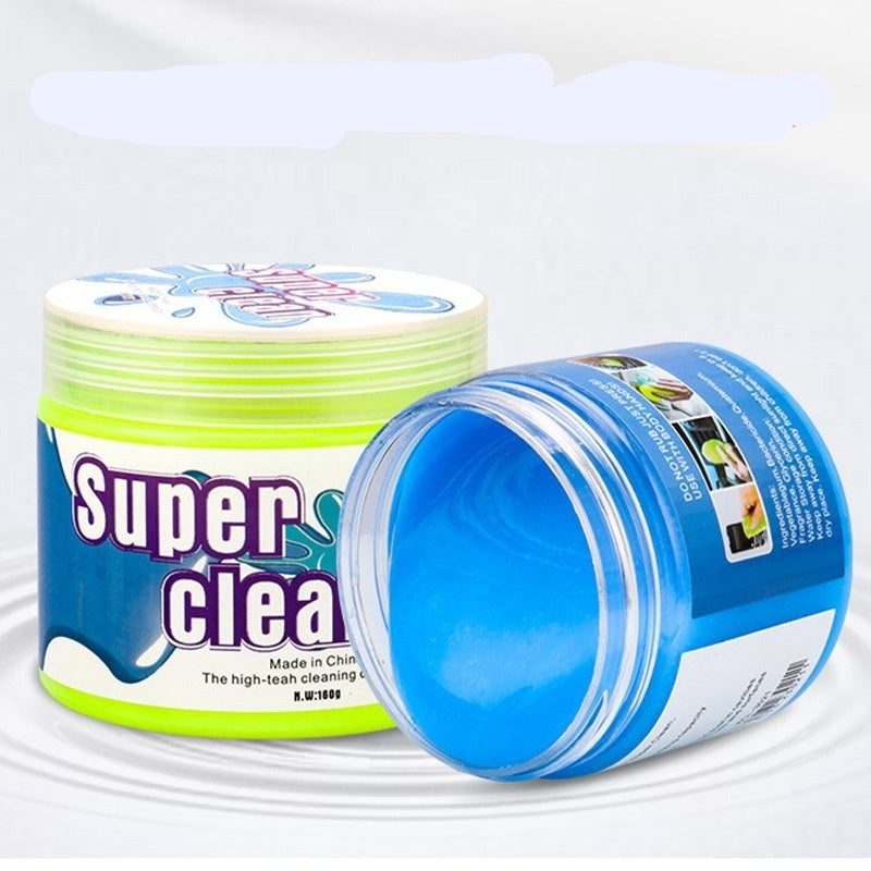 Super Clean cleaning product with open container on a white background