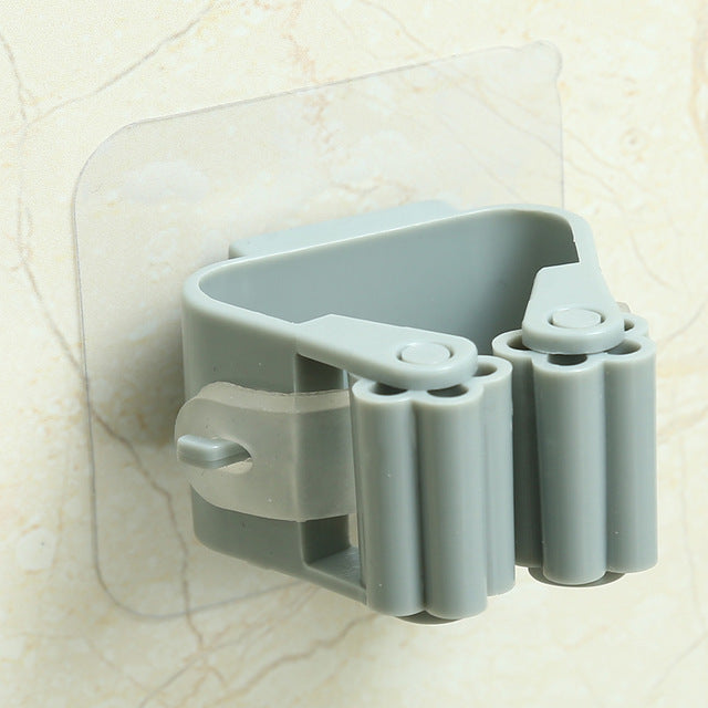 Nail-Free Mop Holder – Flexible Broom Hook and Card Holder Buckle