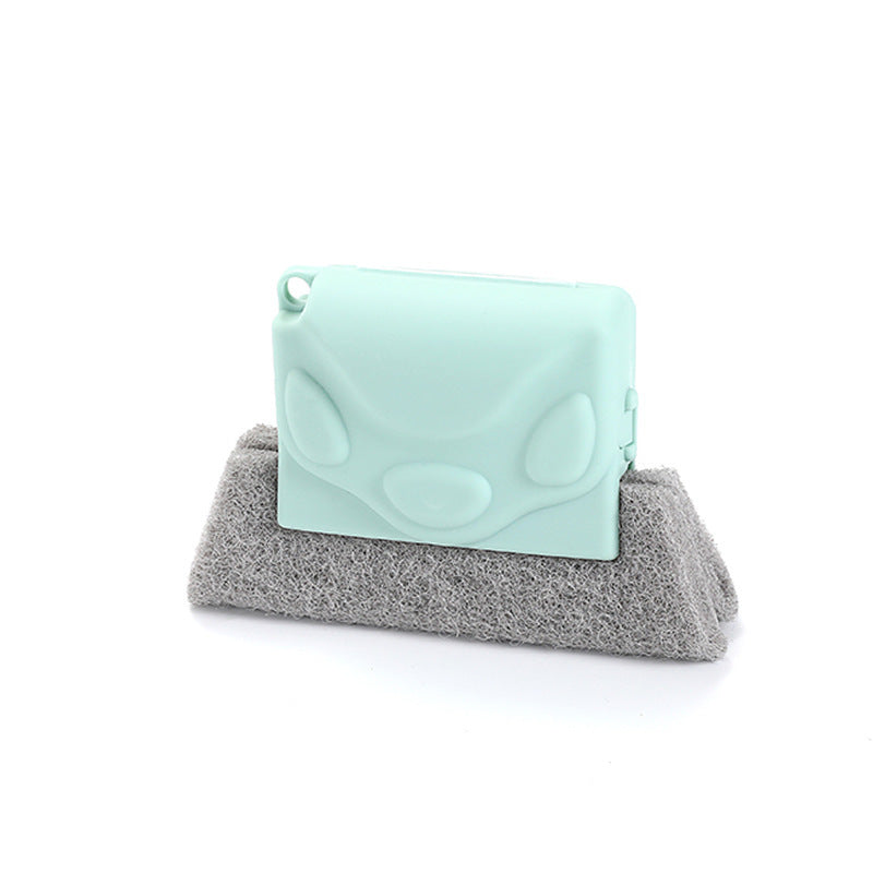 Window Sill Groove Cleaning Brush with Sponge Wipes