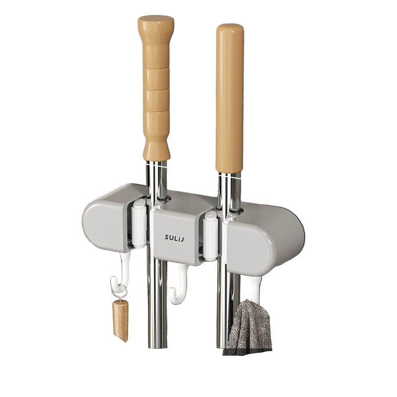 Shower head and holder with measurements on a tiled wall background