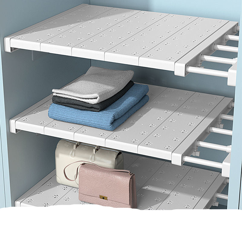 Wardrobe Cabinet Compartment Telescopic Storage Shelf